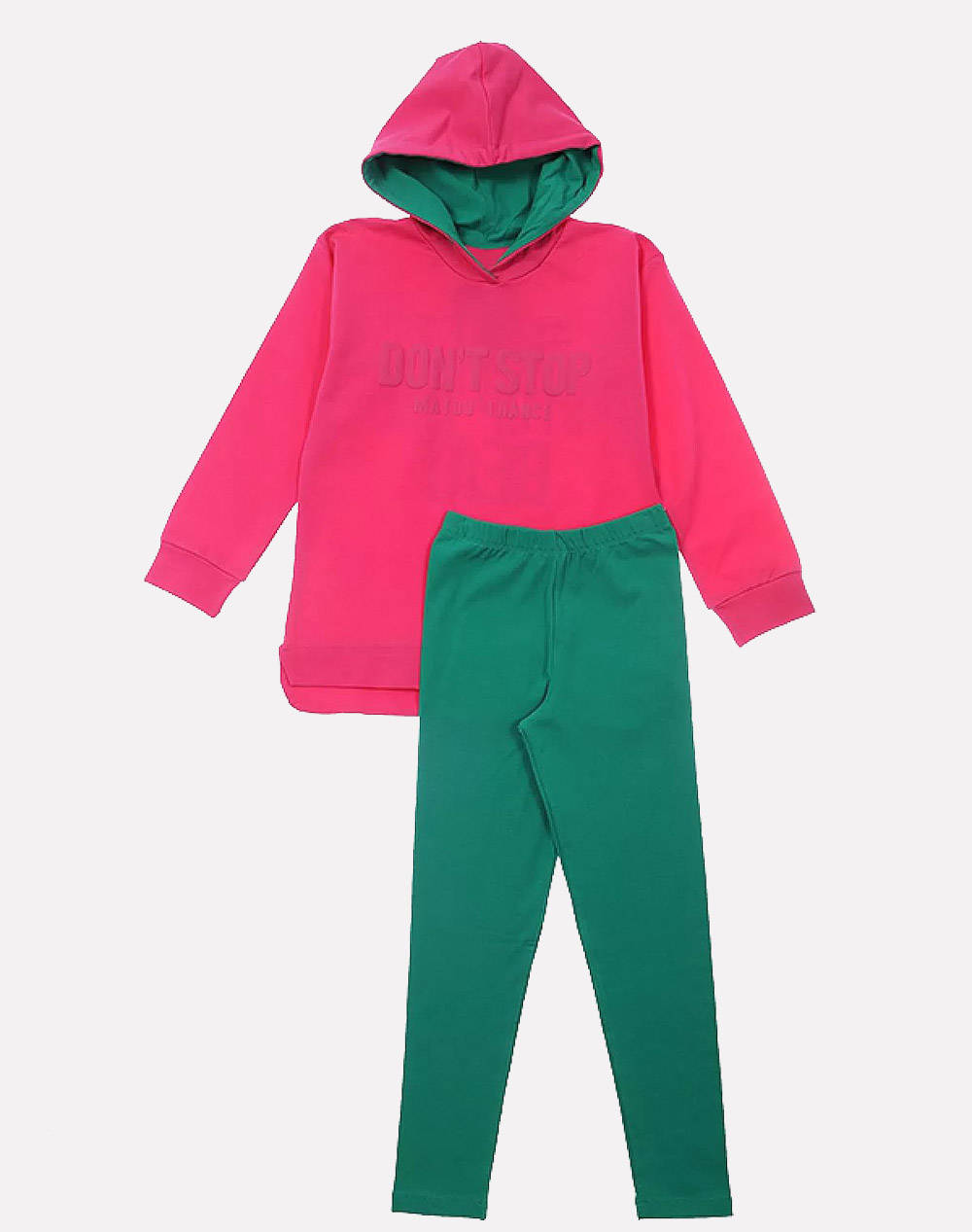 Matou Girl''S Set Of Leggings Kids Girl Sportswear Sets Fuchsia Cotton,Elastic 1W23 Mfa2270A Fuchsia Female Sets
