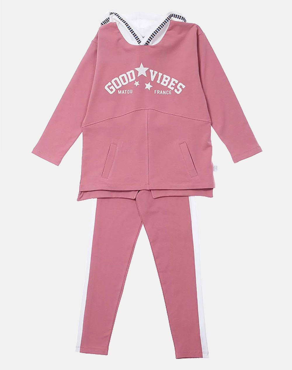 Matou Girl''S Set Of Leggings Kids Girl Sportswear Sets Deeppink Cotton,Elastic 1W23 Mfa2260A 2 6 R.Apple Female Sets