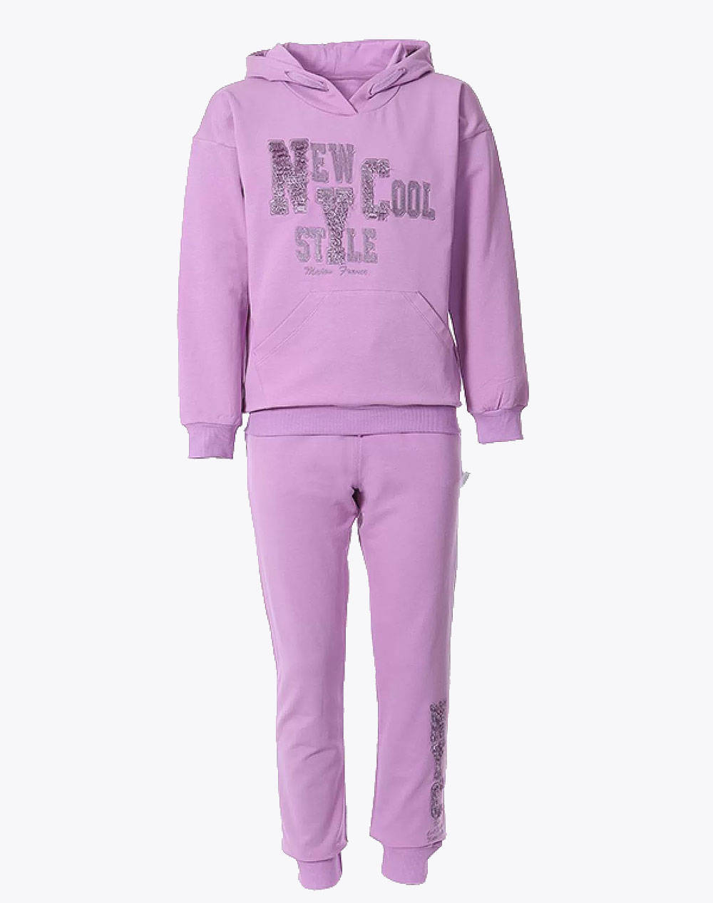 Matou Kids Girl Tracksuit Kids Girl Sportswear Sets Lilac Cotton,Elastic 1W23 Mfa2250 Lila Female Sets