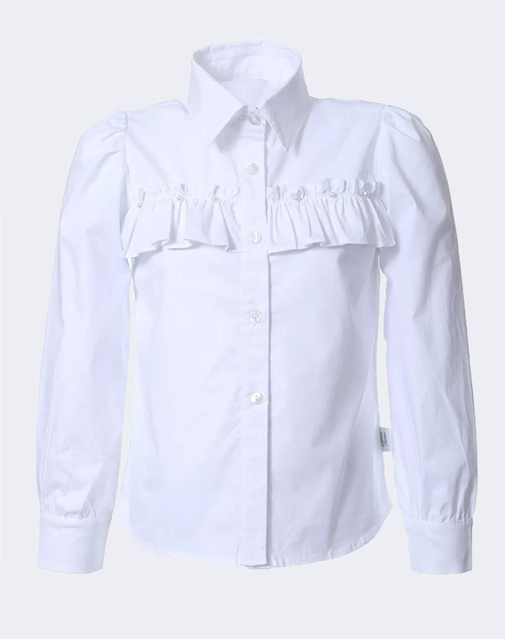 Matou Kids'' Girl Shirt Kids Girl Clothes Shirts White Cotton,Lycra 2W23 Mf2160 White Female Shirts