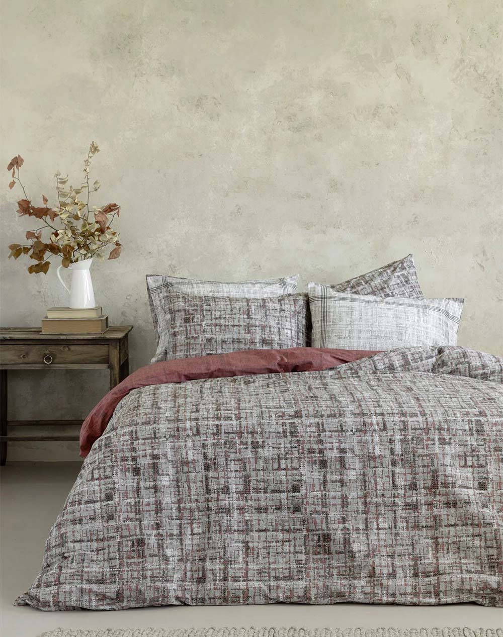 Nima Moni Duvet Cover Set Cantata (Dimensions: 160 X 240 & 52 X 72 Cm) Home Bedroom Duvet Covers One Color Cotton N32786 Duvet Covers