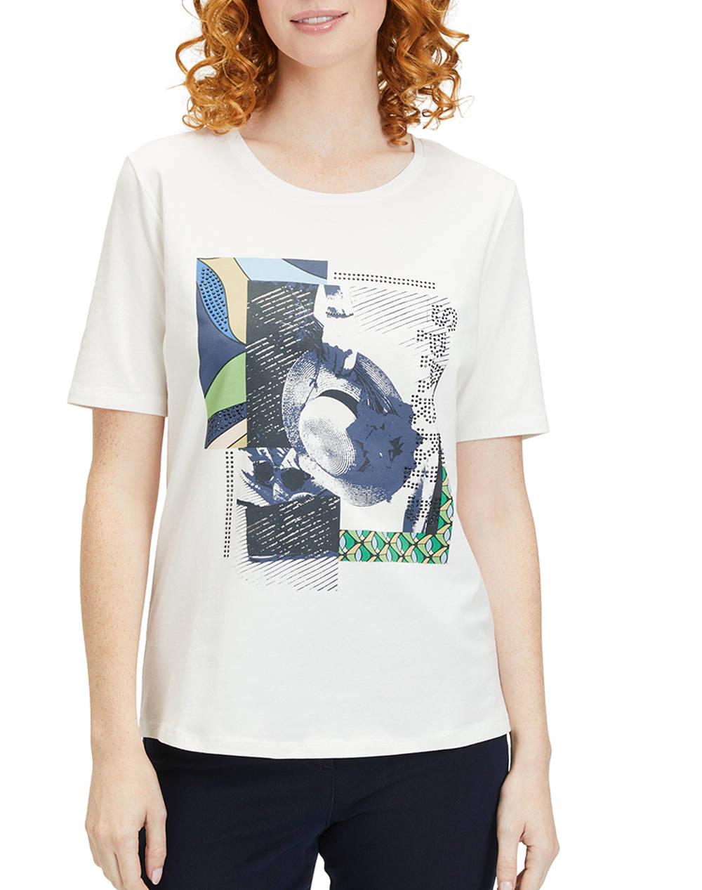 Betty Barclay Shirt Maßtab Women Clothes Tops T Shirts Cream Cotton,Elastic 2043/1881 1982 Female T-Shirts