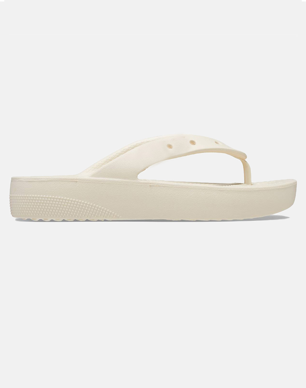 Crocs Classic Platform Flip (Sole Height: 3 Cm) Women Footwear Flip Flops Ivory Synthetic 207714 2Y2 Female Flip Flops