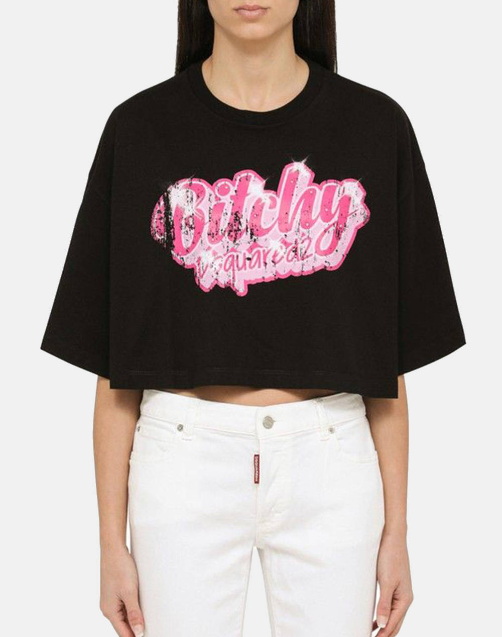 Dsquared2 Μπλουζα Γυναικα Ρουχα Μπλουζες Τ Shirt Black Βαμβακι S75Gd0397S24662 900