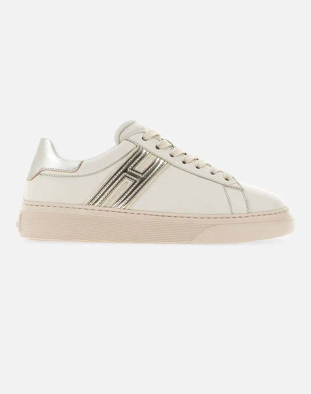 Hogan Sneakers Women Footwear Sneakers Ecru Leather Hxw3650J310 Rnp0Ru6 Female Sneakers