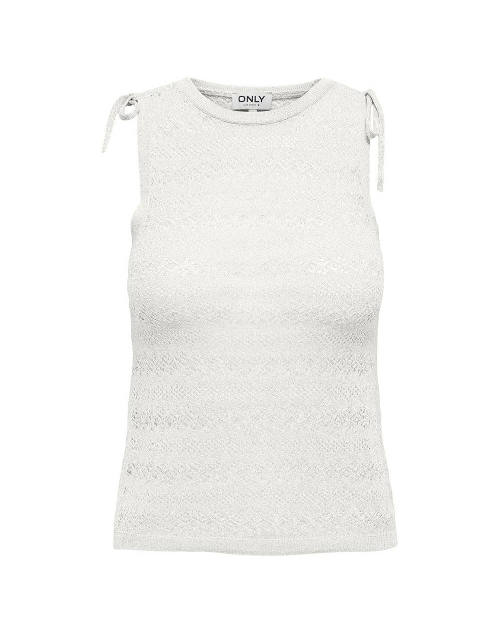 Only Onlaggie Sl Glitter O Neck Knt Women Clothes Tops Tops/Bodies Offwhite Viscose,Synthetic 15318372 Cloud Dancerdtm Glitter Female Tops/Bodies