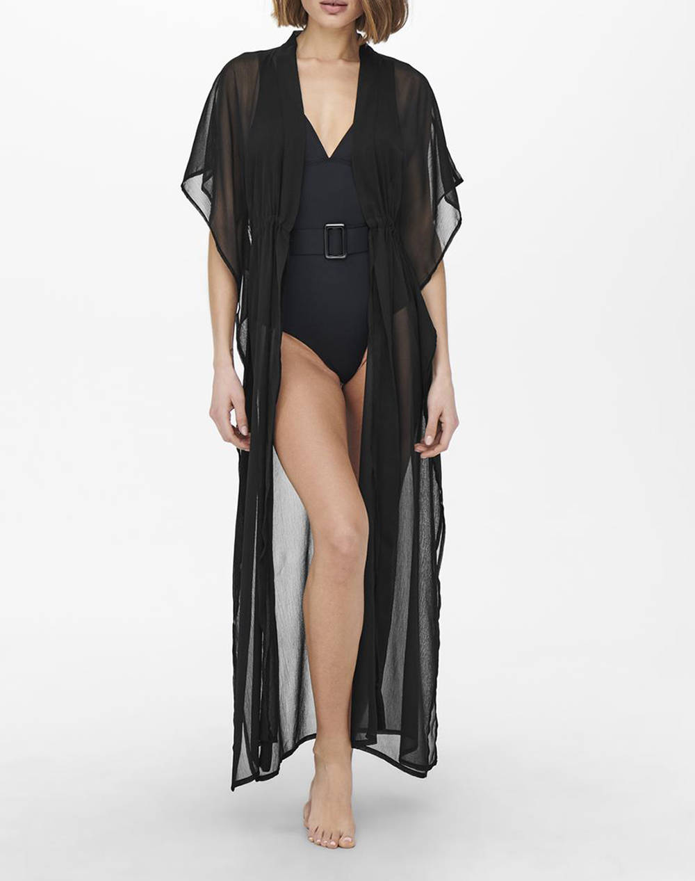 Only Onlmadam Life Beach Cardigan Acc Women Accessories Caftans Black Synthetic 15218756 Black Female Caftans Black