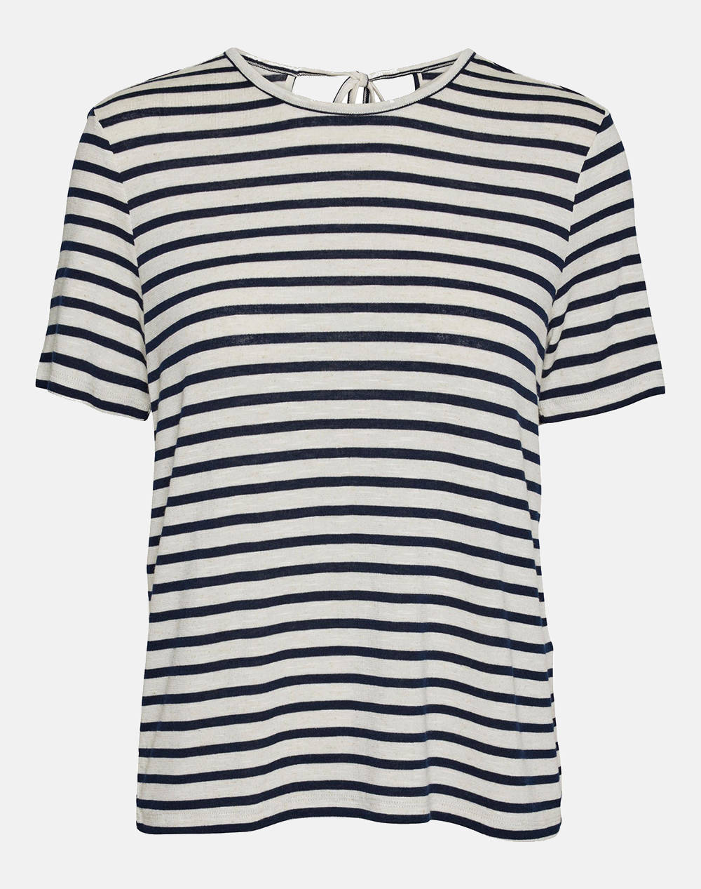 Vero Moda Vmholly Ss Top Jrs Spe Women Clothes Tops T Shirts Navyblue Viscose,Linen,Elastic,Synthetic 10304427 Silver Liningnavy Blazer Female T-