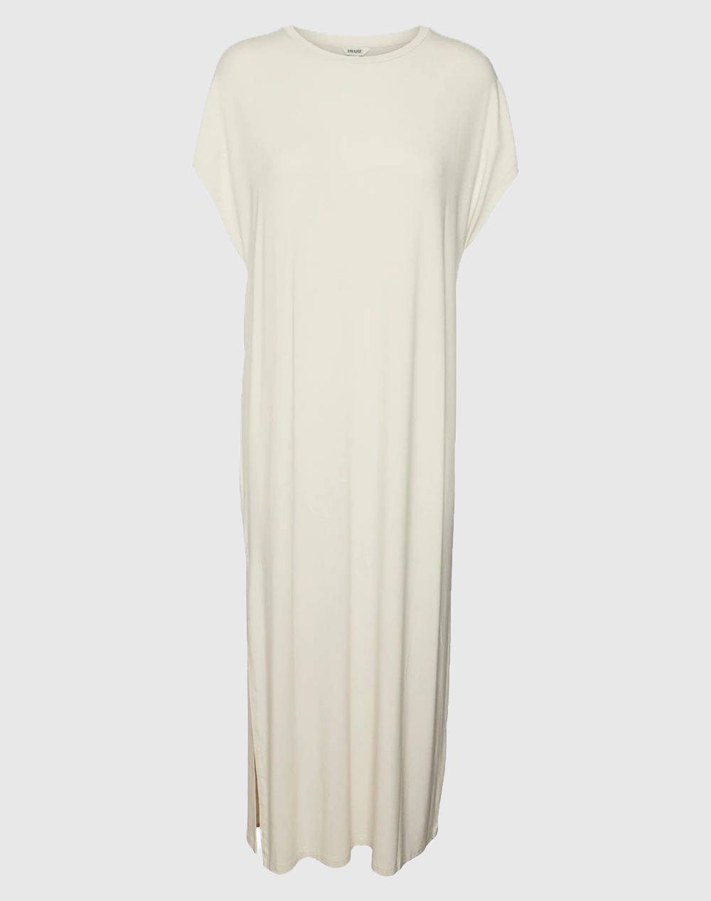 Vero Moda Vmsini Smart Ss O Neck 7/8 Dress Vma Women Clothes Dresses Ivory Elastic,Synthetic 10307625 Birch Female Dresses