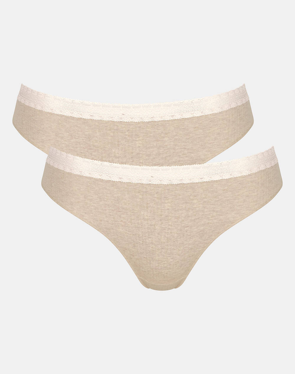 Sloggi Sloggi Go Ribbed R Tai C2P Women Underwear Briefs Briefs Biege Cotton,Elastic 10217746 M013 Female Briefs Biege