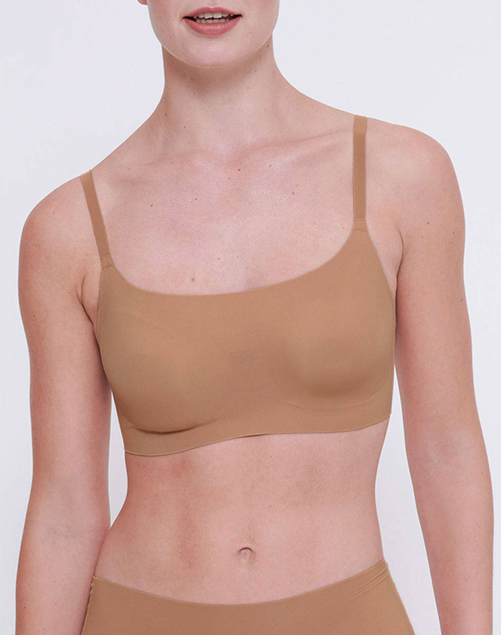 Sloggi Sloggi Zero Feel 2.0 Ultra Bra Women Underwear Bras Sandybrown Elastic,Synthetic 10217766 00Cm Female Bras Brown
