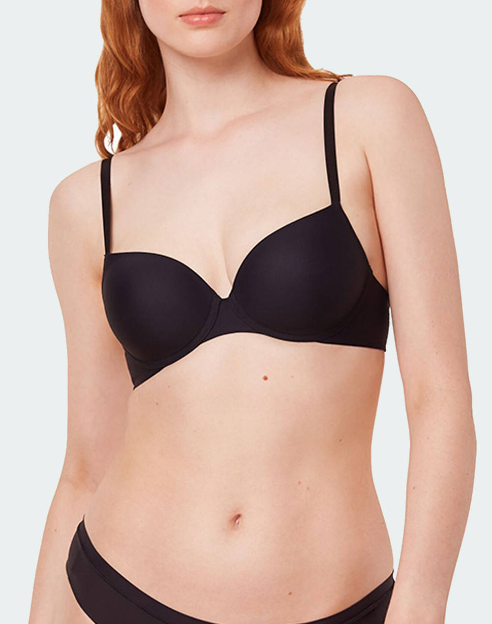 Triumph Pure Micro Whp Women Underwear Bras Black Elastic,Synthetic 10217445 0004 Female Bras Black