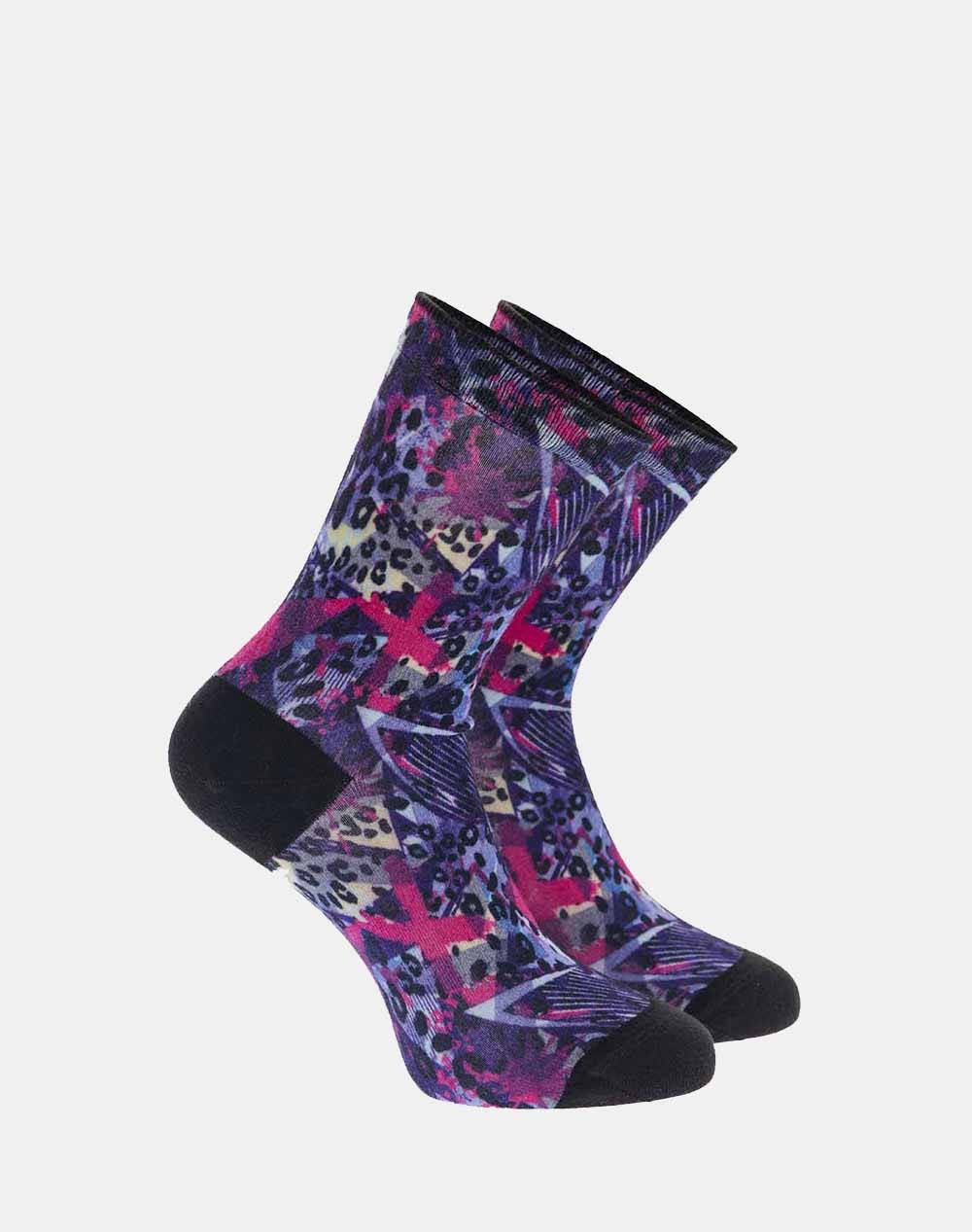 Walk 3Sixty Women''S Socks Printed Bamboo Women Umderwear Socks Multi Elastic,Synthetic S600 13 Multi Female Socks