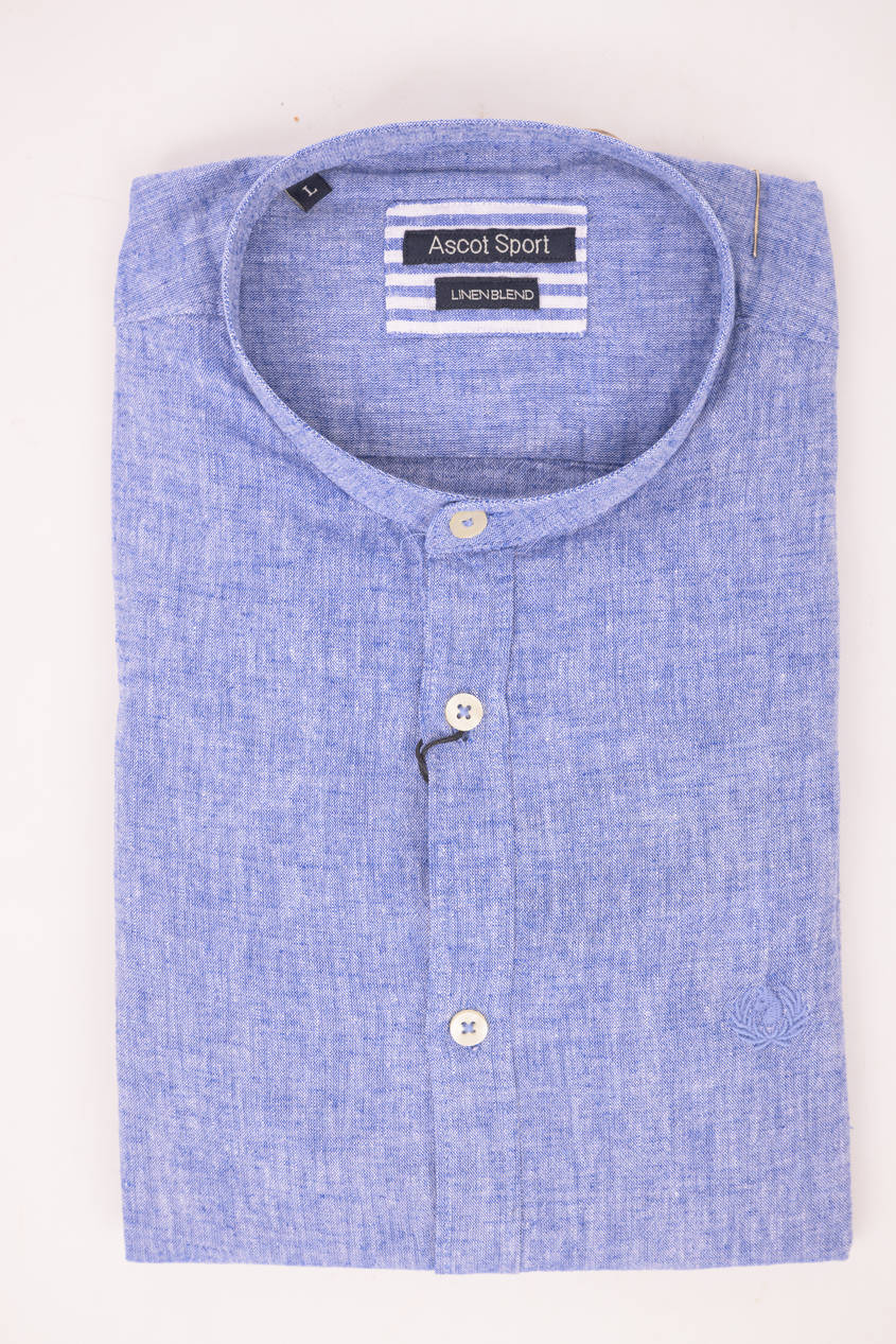 Ascot Πουκαμισο Μαο Ανδρας Ρουχα Πουκαμισα Skyblue Βαμβακιλινο 15762218 08