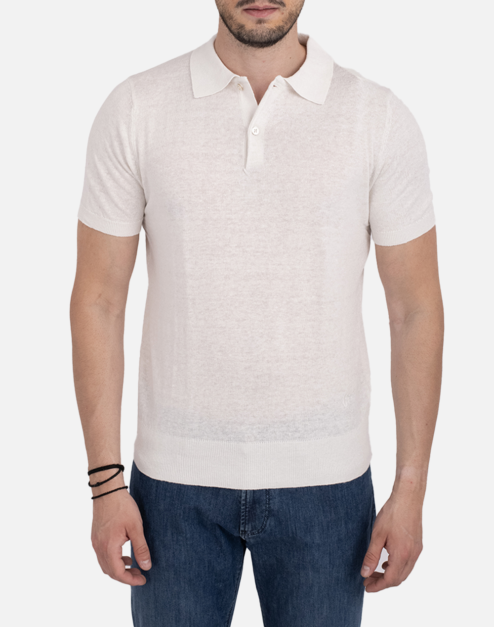 Conte Of Florence Polo Aruba Men Clothes T Shirts & Sweatshirts Polo White Cotton,Linen 6550044U 1 Male Polo