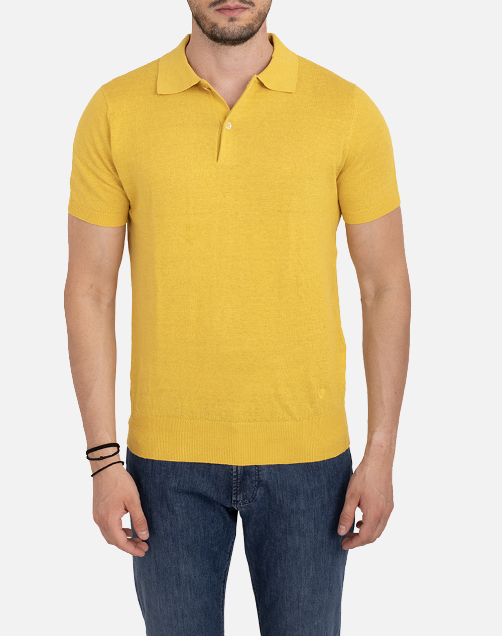 Conte Of Florence Polo Aruba Men Clothes T Shirts & Sweatshirts Polo Yellow Cotton,Linen 6550044U 646 Male Polo