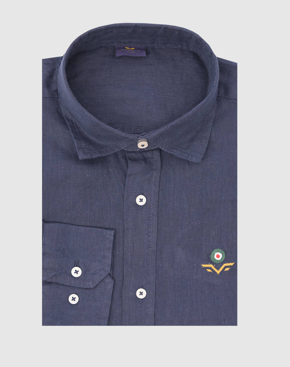 Armata Di Mare S/L Stallo Shirt Men Clothes Shirts Darkblue Linen 5355828 730 Male Shirts Blue