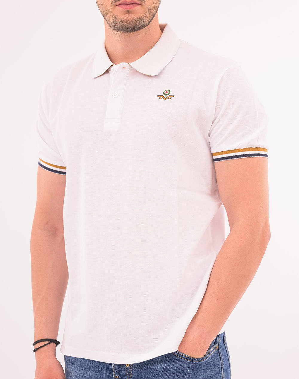 Polo Scotta Sea Army Men Clothes T Shirts & Sweatshirts Polo White Cotton 53521065 376 Male Polo