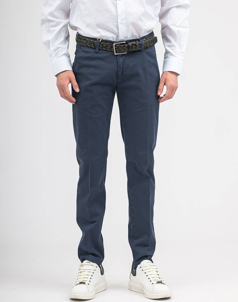 Four Ten Chino Ανδρας Ρουχα Παντελονια Chinos Blue Βαμβακιμε Ελασταν T910124080 00091
