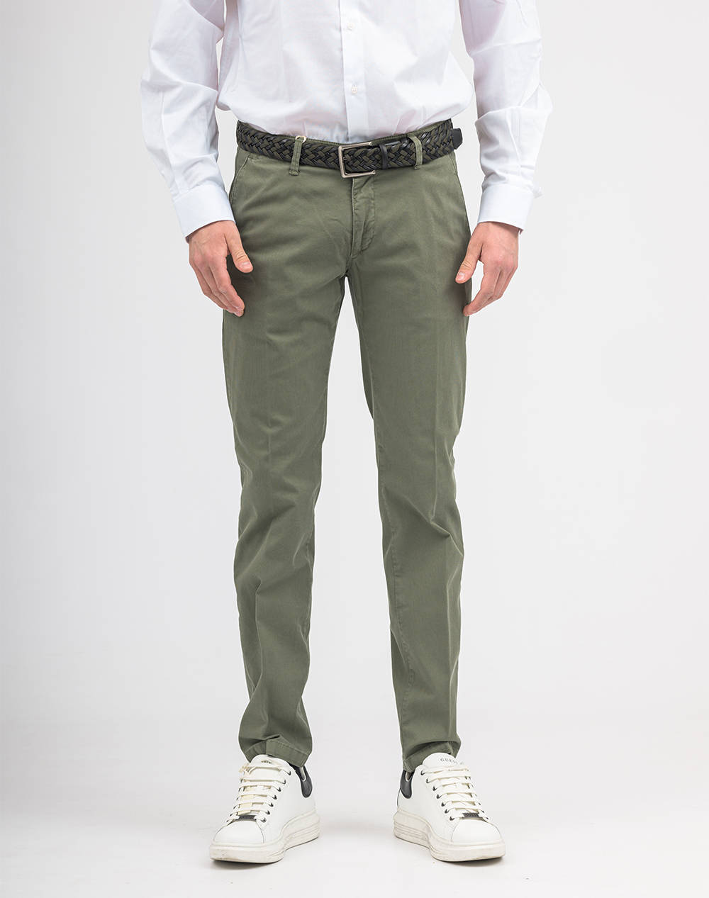 Four Ten Chino Ανδρας Ρουχα Παντελονια Chinos Khaki Βαμβακιμε Ελασταν T910124080 00072