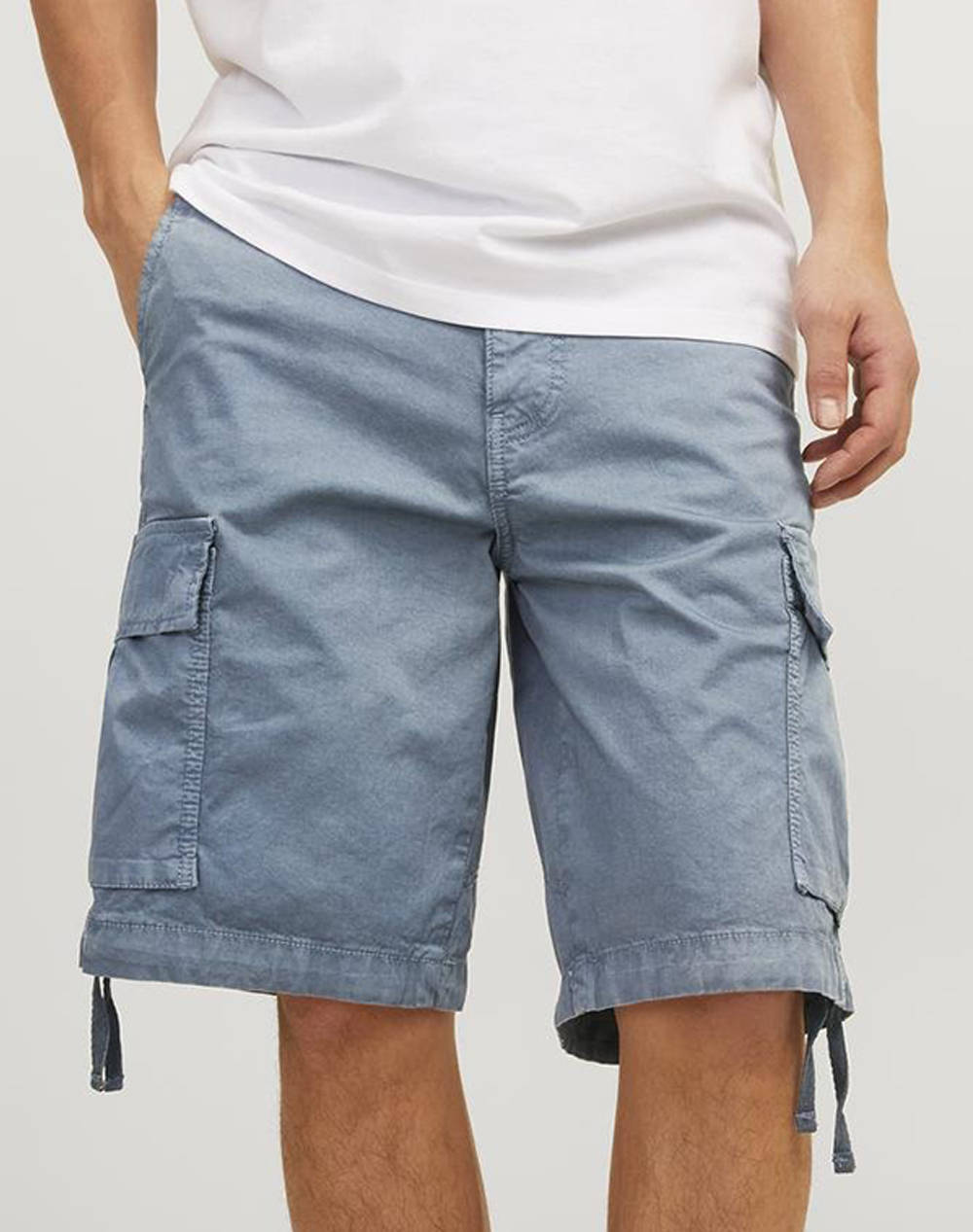Jack&Jones Jpstcole Jjtucker Cargo Short Sn Men Clothes Shorts/Bermudas Cargo Steelblue Cotton 12253122 Blue Mirage Male Cargo Blue