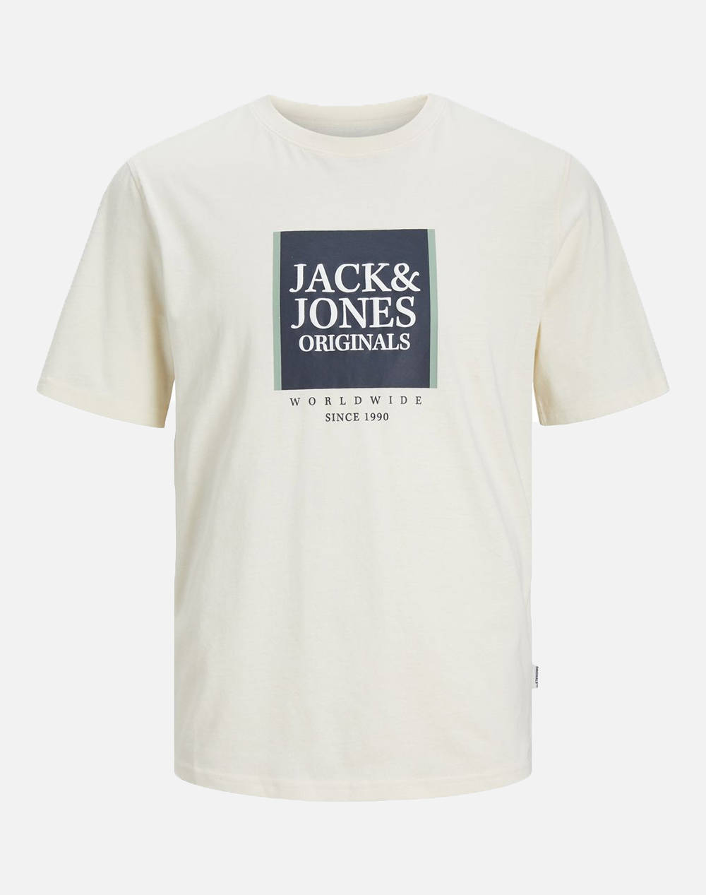 Jack&Jones Jorlafayette Box Tee Ss Crew Neck Men Clothes T Shirts & Sweatshirts T Shirts Cream Cotton 12252681 Buttercream Male T-Shirts