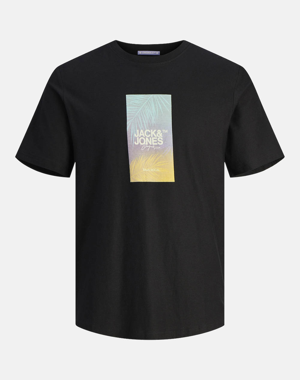 Jack&Jones Joraruba Sunset Branding Tee Ss C.N Men Clothes T Shirts & Sweatshirts T Shirts Black Cotton 12255363 Black Male T-Shirts Black