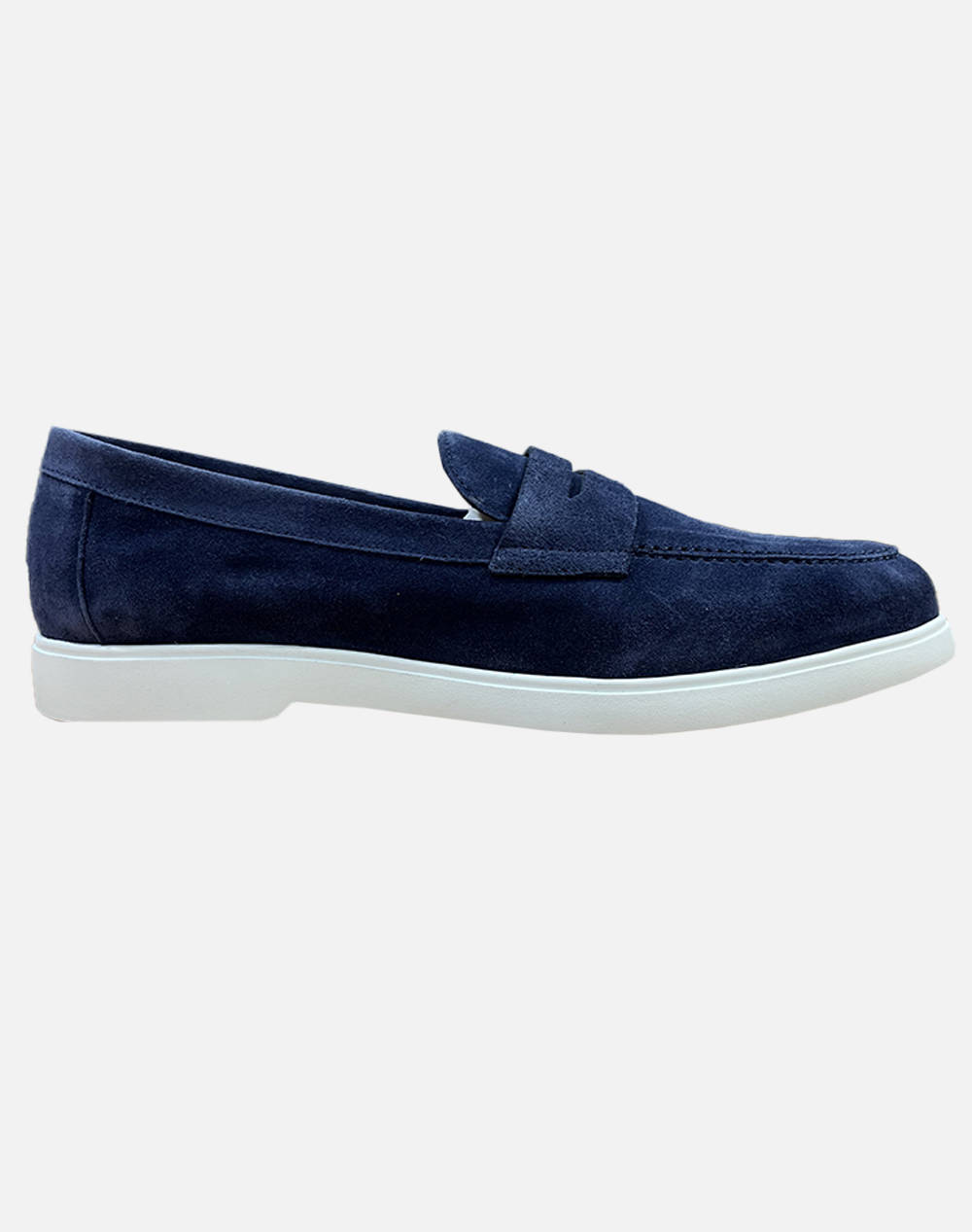 Juan Lacarcel Calce Slip On Ανδρας Παπουτσια Μοκασινια Navyblue Δερμασουετ X1179 Azul