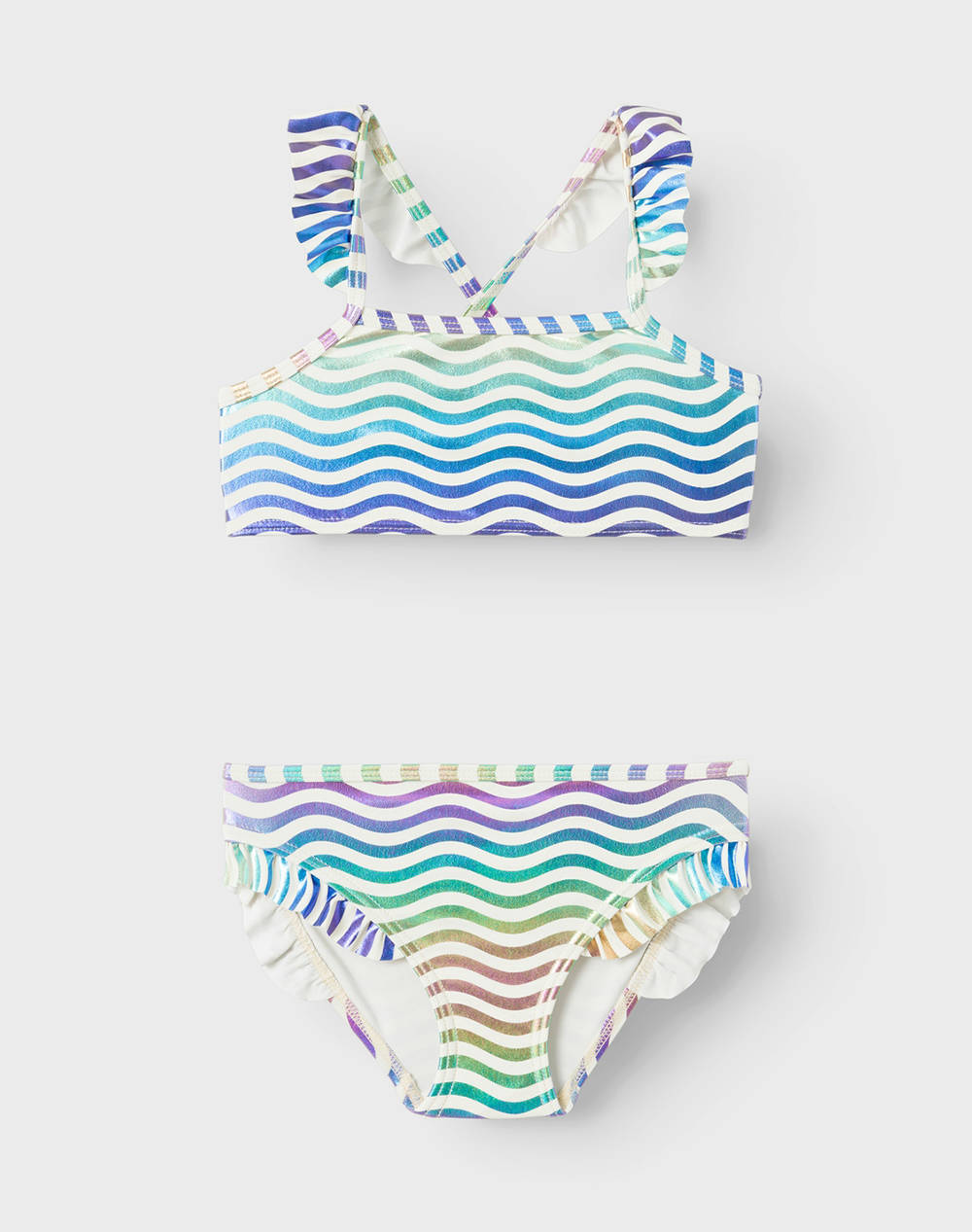 Name It Nmfzamar Bikini Kids Girl Underwear Swimwear Blue Elastic,Synthetic 13226741 Blue Tint Female Swimwear Blue