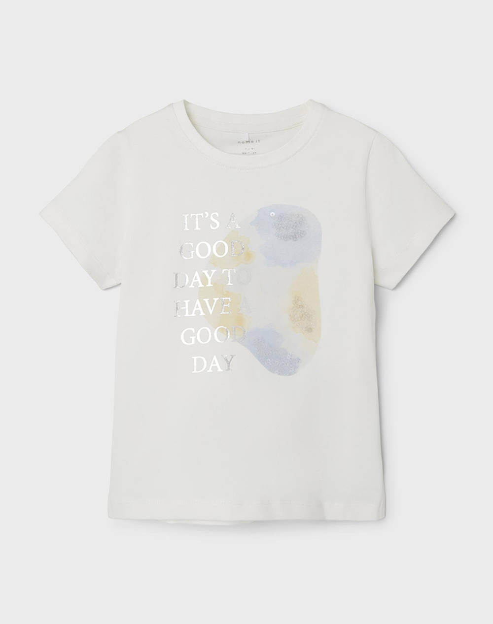 Name It Nkfbesanne Ss Top Box Kids Girl Clothes Shirts Offwhite Cotton 13226170 Jet Streammurex Shell Female Shirts