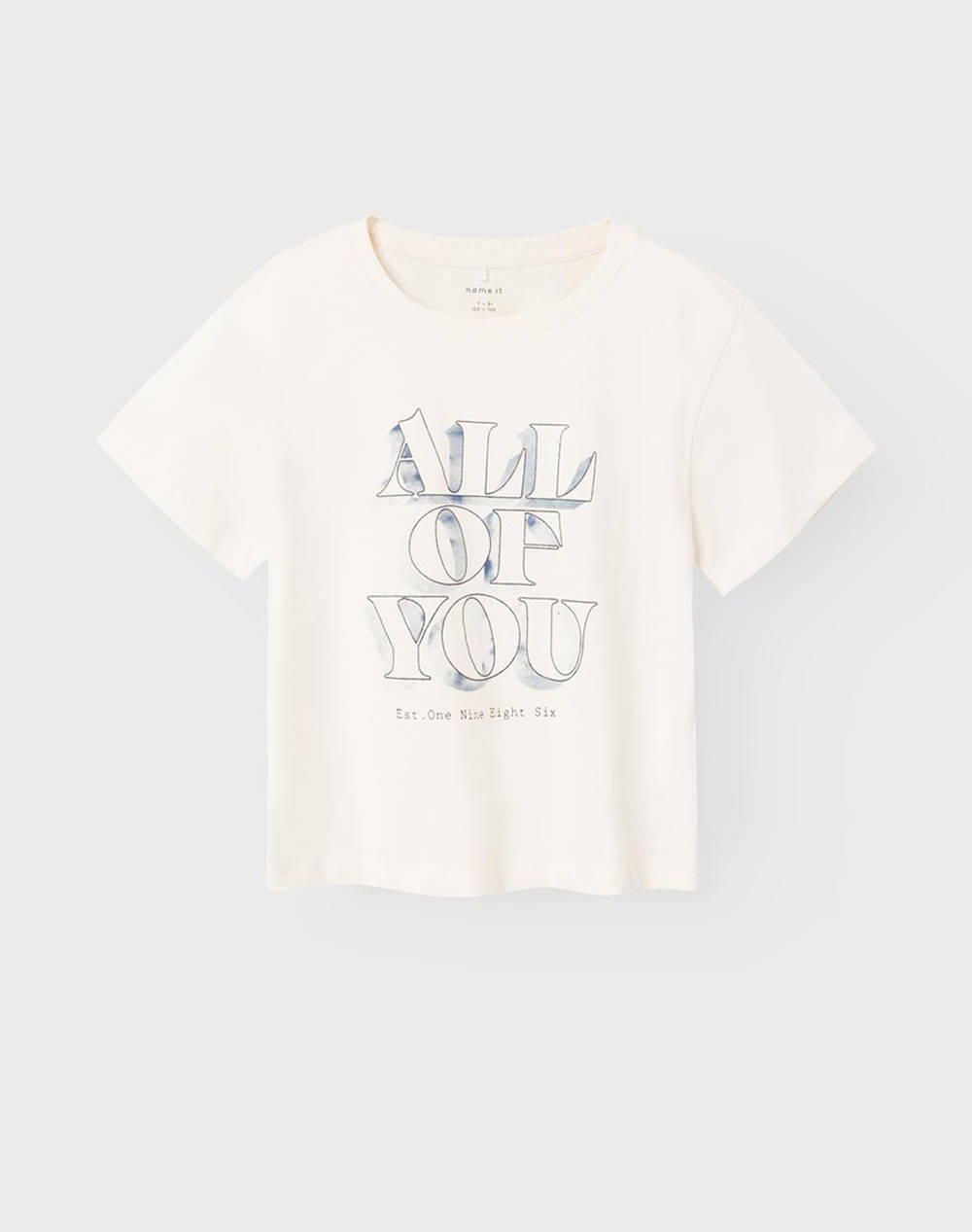 Name It Nkfdulerod Ss Short Loose Top Kids Girl Clothes Shirts Cream Cotton 13228735 Jet Stream Female Shirts