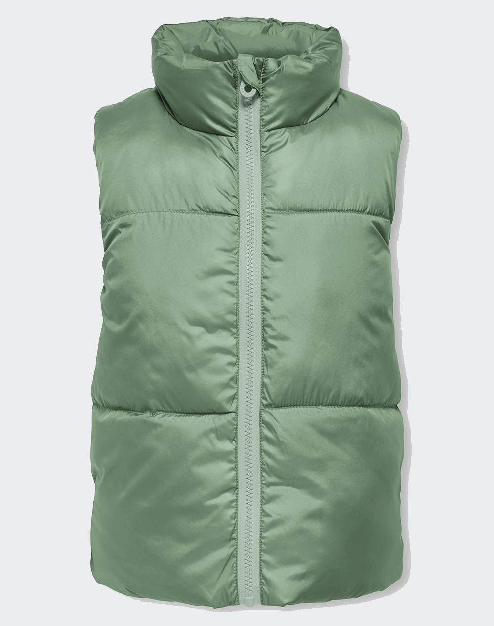 Only Kognewricky Reversible Waistcoat Cp Otw Kids Girl Clothes Vest Jackets Green Synthetic 15306414 Hedge Greenfrosty Green Female Vest Jackets Green