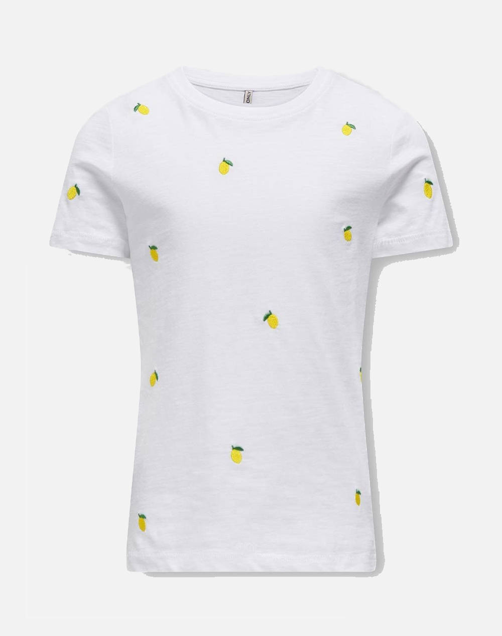 Only Kogketty S/S O Neck Top Box Jrs Kids Girl Clothes Shirts Totalwhite Cotton 15317766 Bright Whitelemon Female Shirts