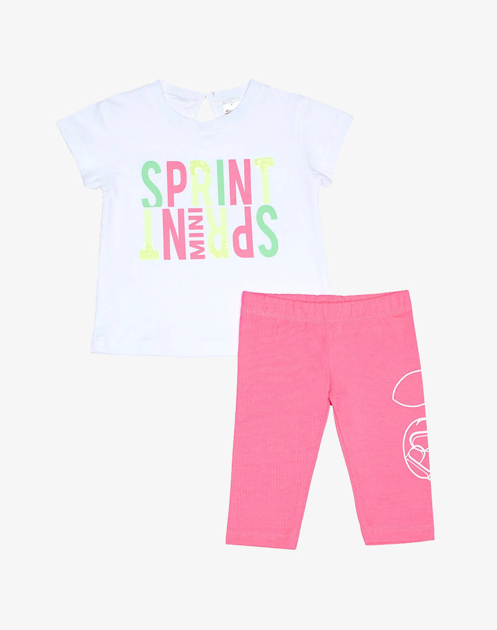 Sprint Set Baby Girl Παιδι Κοριτσι Αθλητικα Σετ White Βαμβακιμε Ελασταν 241 2040 S100 Για Κορίτσι