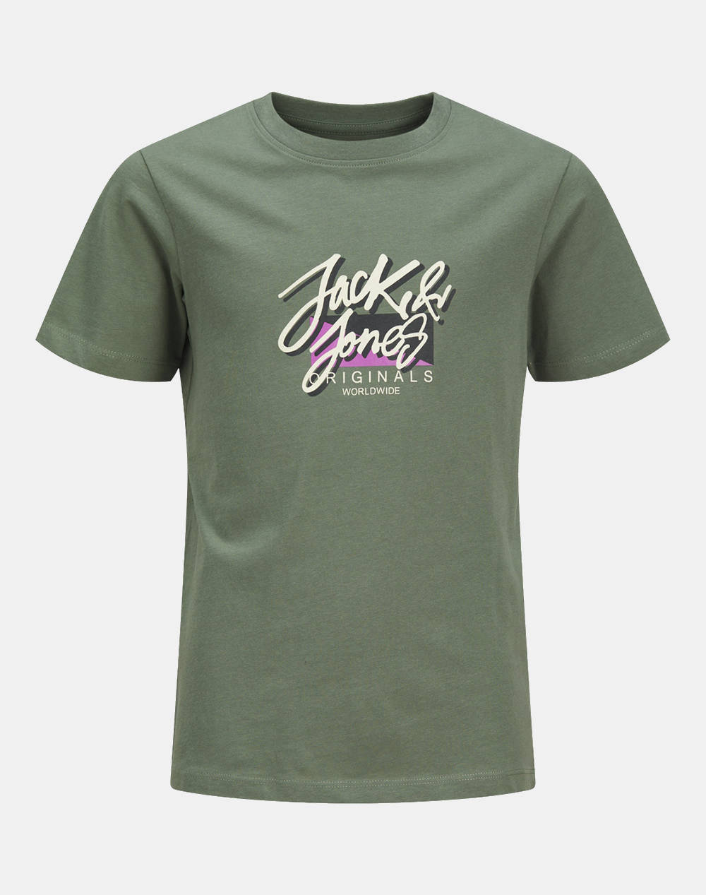 Jack&Jones Jortampa Fastrunner1 Tee Ss Crewneck Jnr Kids Boy Clothes T Shirts Olive Cotton 12256938 Laurel Wreath Male T-Shirts