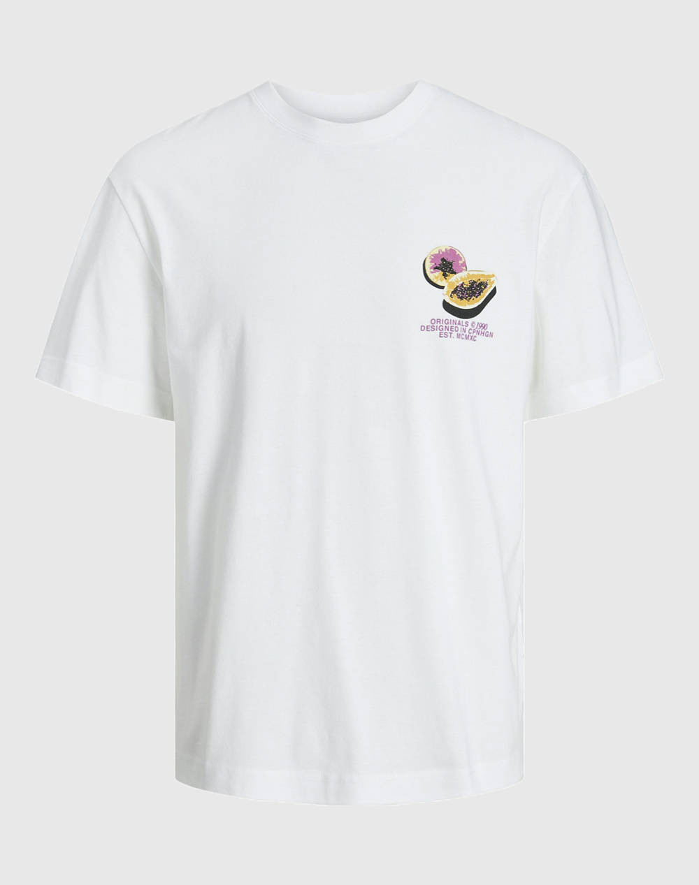 Jack&Jones Jortampa Back Tee Ss Crew Neck Jnr Kids Boy Clothes T Shirts White Cotton 12254032 Bright Whiteloose Male T-Shirts