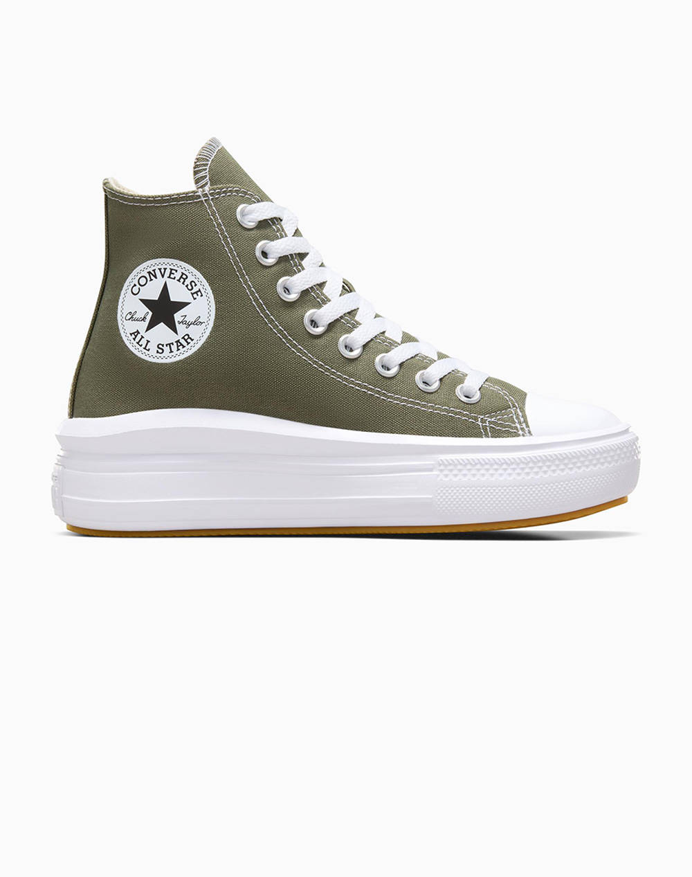 Converse Chuck Taylor All Star Move Platform Women Footwear Sneakers Olive Fabric A08295C 306 Female Sneakers
