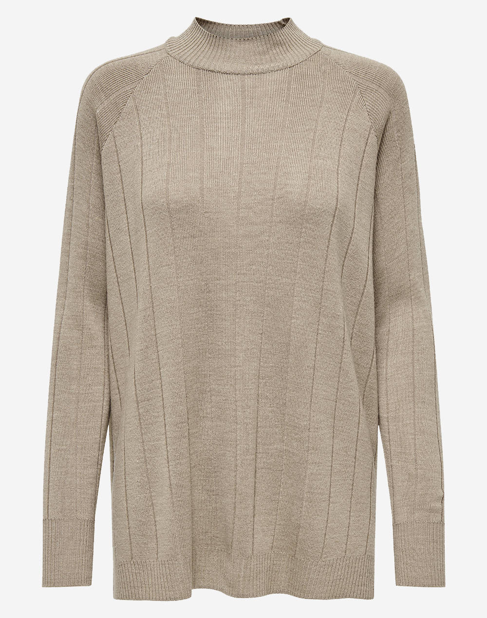 Only Onltess Ls Long High Neck Knt Women Clothes Tops Tops/Bodies Sandybrown Woolen Mixture 15330265 Malt Ballmelange Female Tops/Bodies Brown