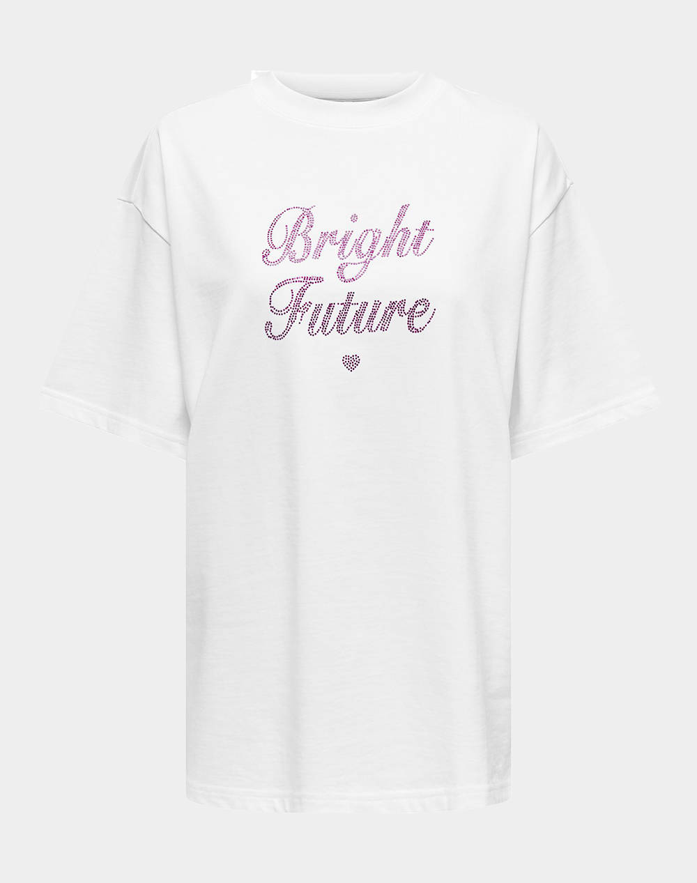 Only Onlriri S/S Stones Top Box Jrs Women Clothes Tops T Shirts White Cotton 15329778 Bright White Female T-Shirts