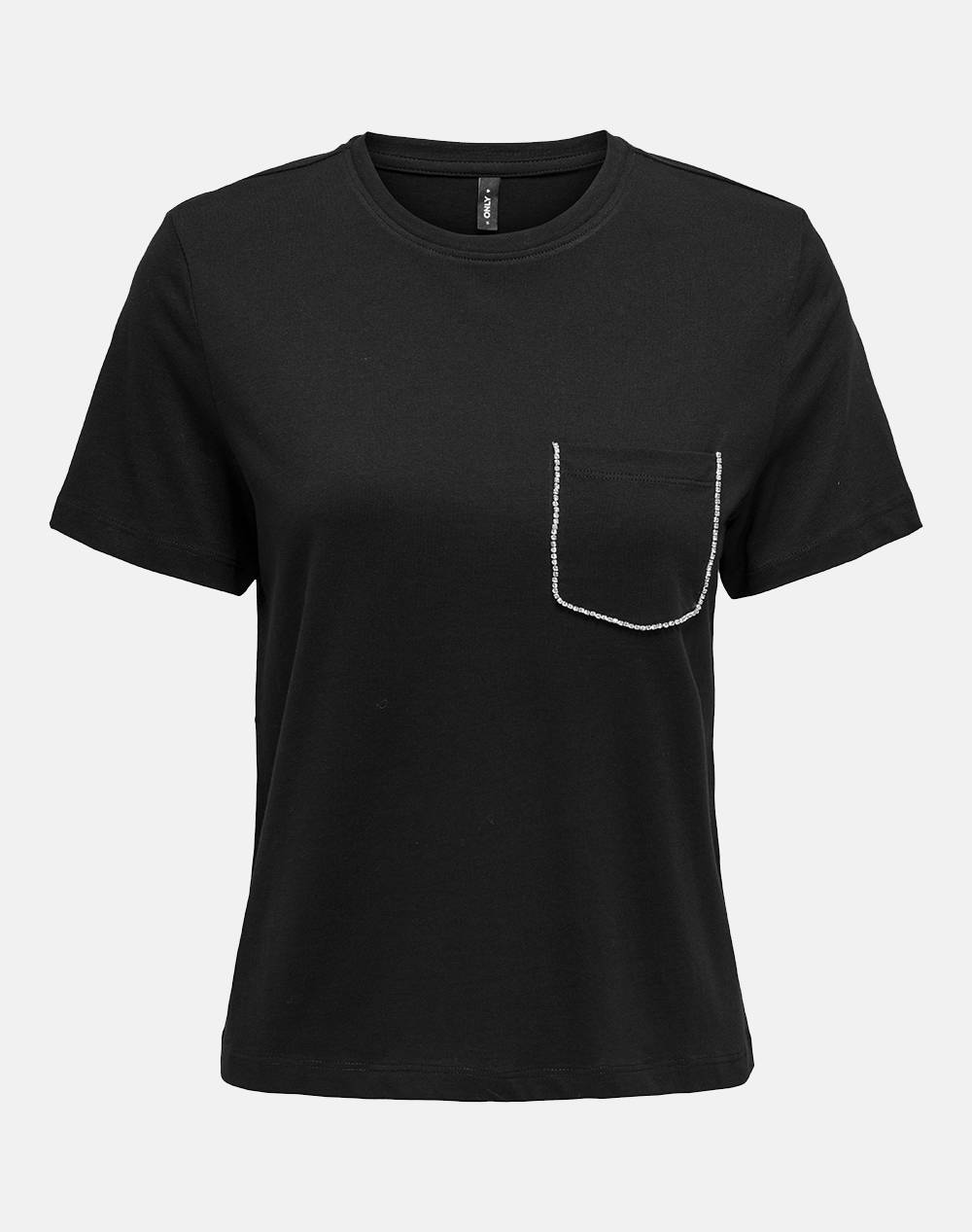 Only Onlmelody Life S/S Pocket Top Box Jrs Women Clothes Tops T Shirts Black Cotton 15337125 Black Female T-Shirts Black
