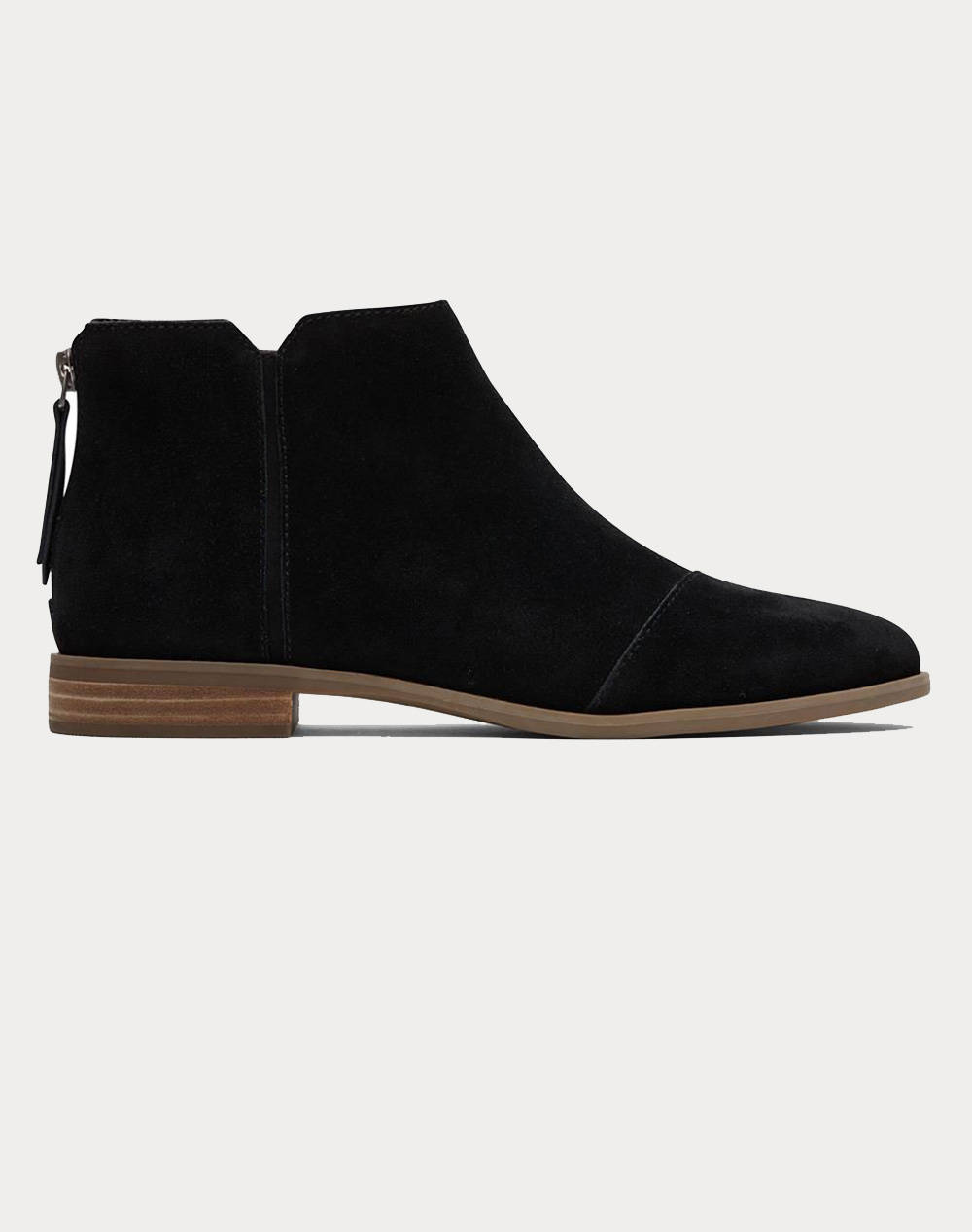 Toms Blk Suede Wm Rylie Boot Women Footwear Boots/Booties Black Suede 10021303 Black Female Boots/Booties Black