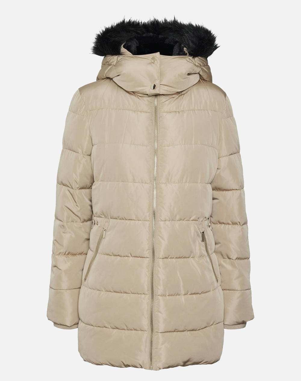 Vero Moda Vmwilma Jacket Ga Prm Women Clothes Outerwear Outerwear Jackets Biege Synthetic 10316263 Silver Mink Female Jackets Biege