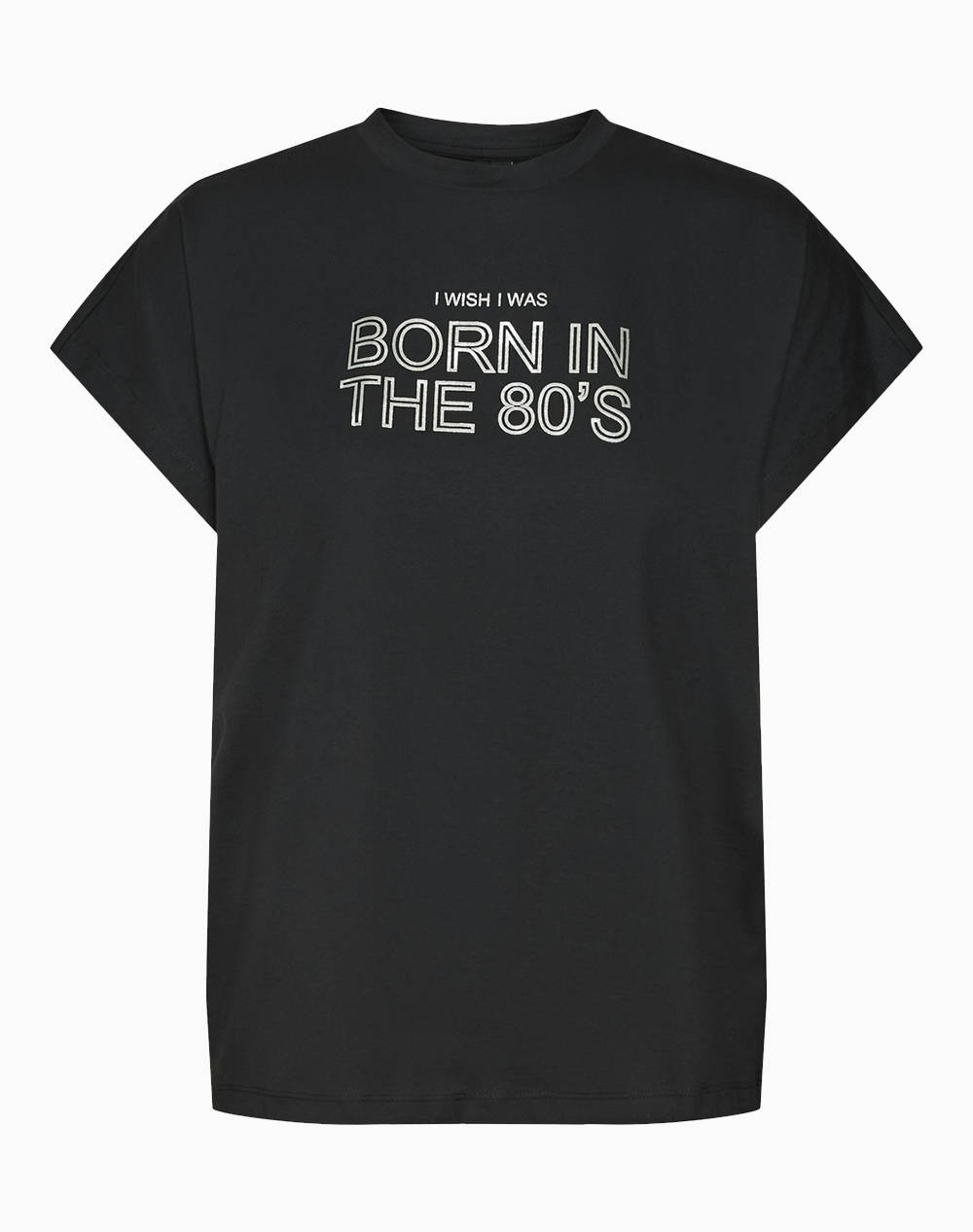 Vero Moda Vmvia Ss Top Box Jrs Vip Women Clothes Tops T Shirts Black Cotton 10326790 Blacki Wish I Was Female T-Shirts Black