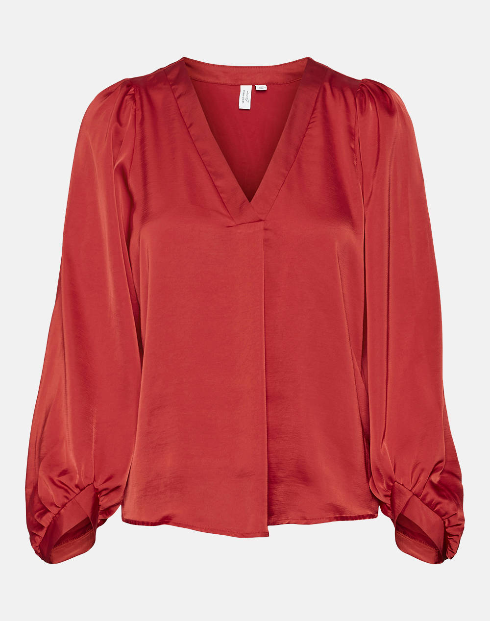 Vero Moda Vmrandy L/S V Neck Top Wvn Btq Ga Women Clothes Tops Tops/Bodies Red Synthetic 10318478 Salsa Female Tops/Bodies