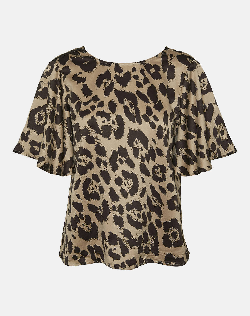 Vero Moda Vmmerle 2/4 O Neck Top Wvn Ga Women Clothes Tops Tops/Bodies Multi Synthetic 10316600 Silver Mink Female Tops/Bodies