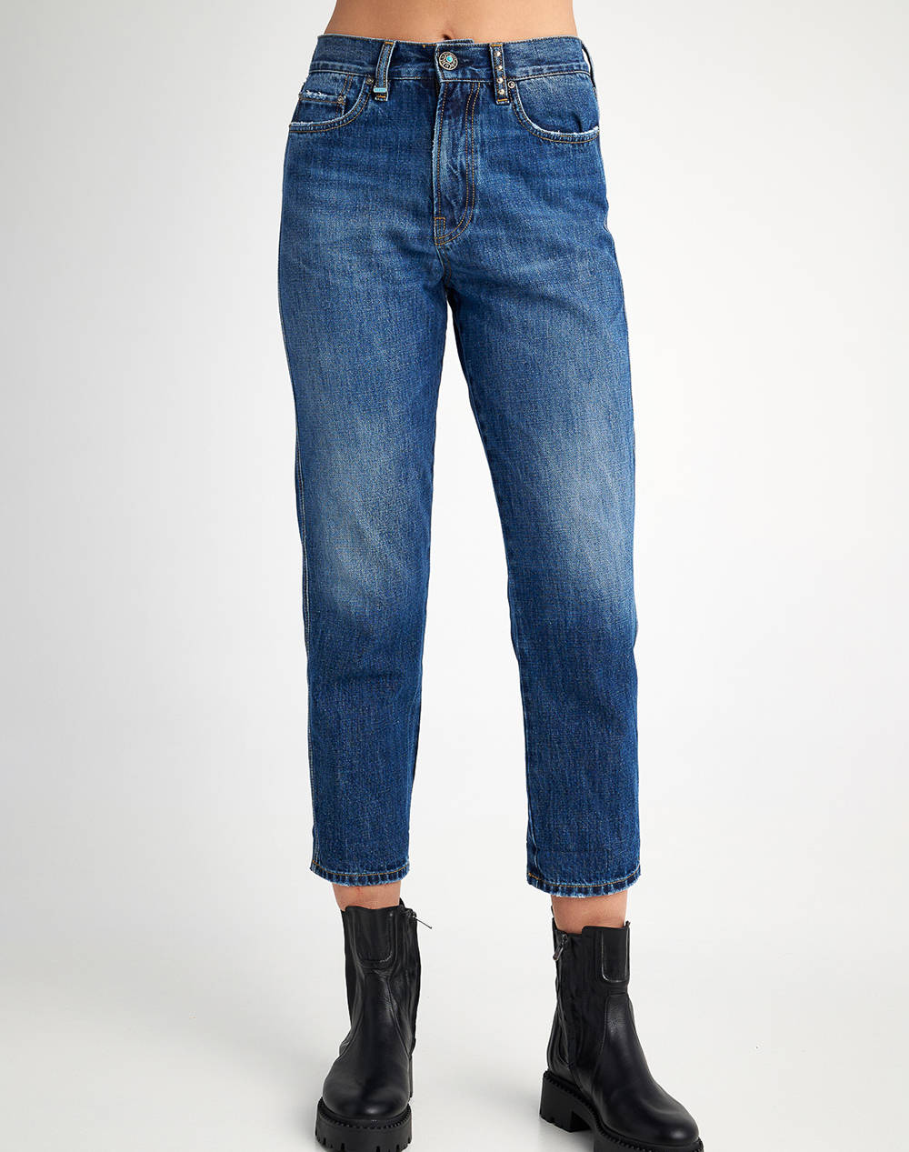 Staff Ashley Regular Crop Wmn Pant Women Clothes Trousers Jeans/5P/Cargo Denimblue Cotton 5 936.062.B2.052 .00 Female Jeans/5P/Cargo Blue