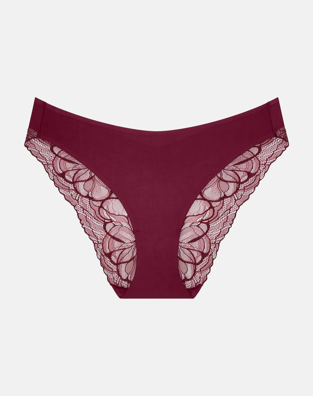 Triumph Body Make Up Illusion Lace Highleg Tai Women Underwear Briefs Briefs Darkred Elastic,Synthetic 10219711 00Ew Female Briefs