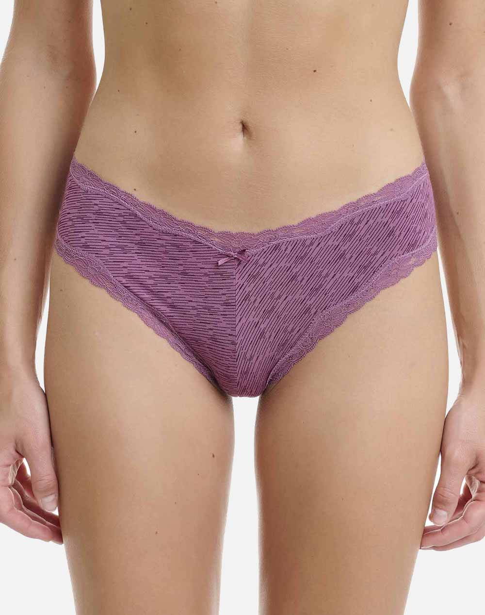 Walk Women''S Brazilian Lace/Bamboo With Hearts Pattern 2Pcs Women Underwear Briefs Briefs Pink Elastic,Synthetic W2014 70 Multi/Multicolour Female