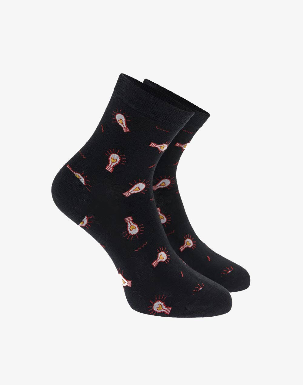 Walk Women''S Patterned Cotton Semi Short Socks Women Accessories Socks & Tights Black Cotton,Elastic,Synthetic W133 10 02 Female Socks & Tights Black