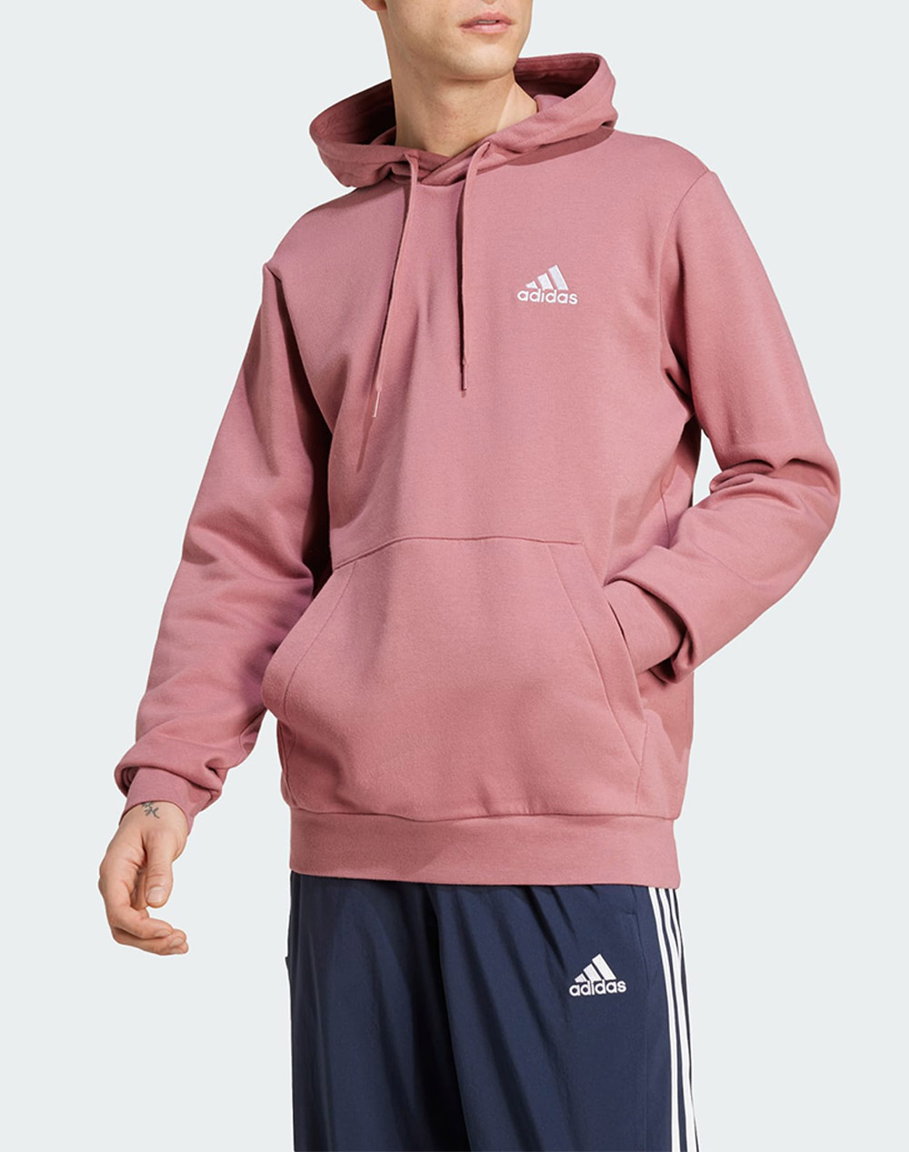 Adidas M Feelcozy Hd Men Clothes T Shirts & Sweatshirts Sweatshirts Deeppink Cotton,Synthetic Iz4756 Light Pink Male Sweatshirts